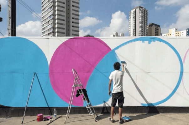 Celso Mazu, Prozak, pintando tapume do POP Grafite